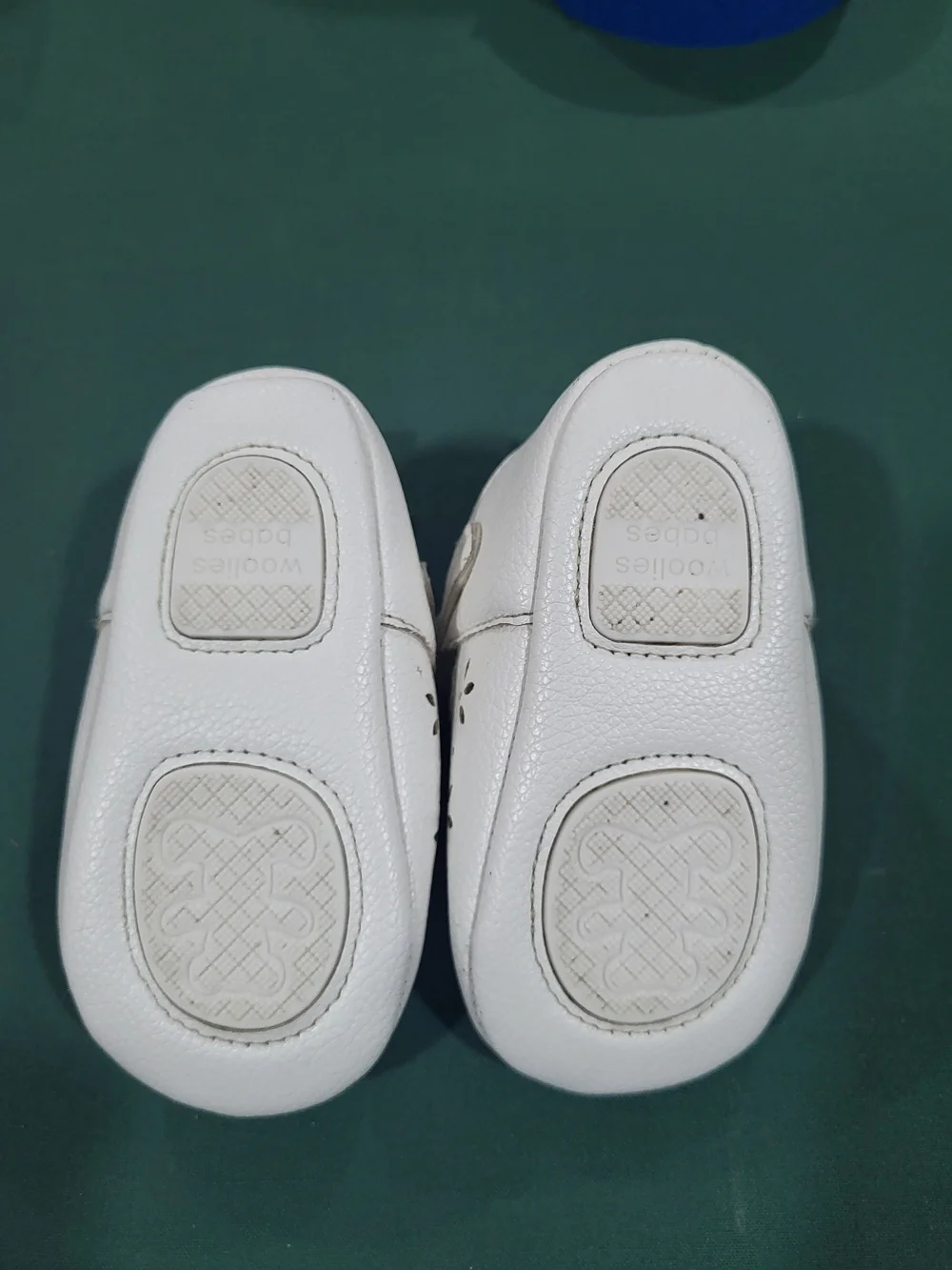 White Baby Mary Jane Bow Shoes with Hook-and-Loop Strap